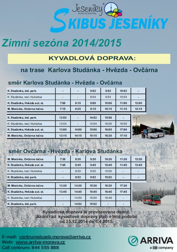 Skibus Karlova Stud�nka - Hv�zda - Ov��rna (Veolia)